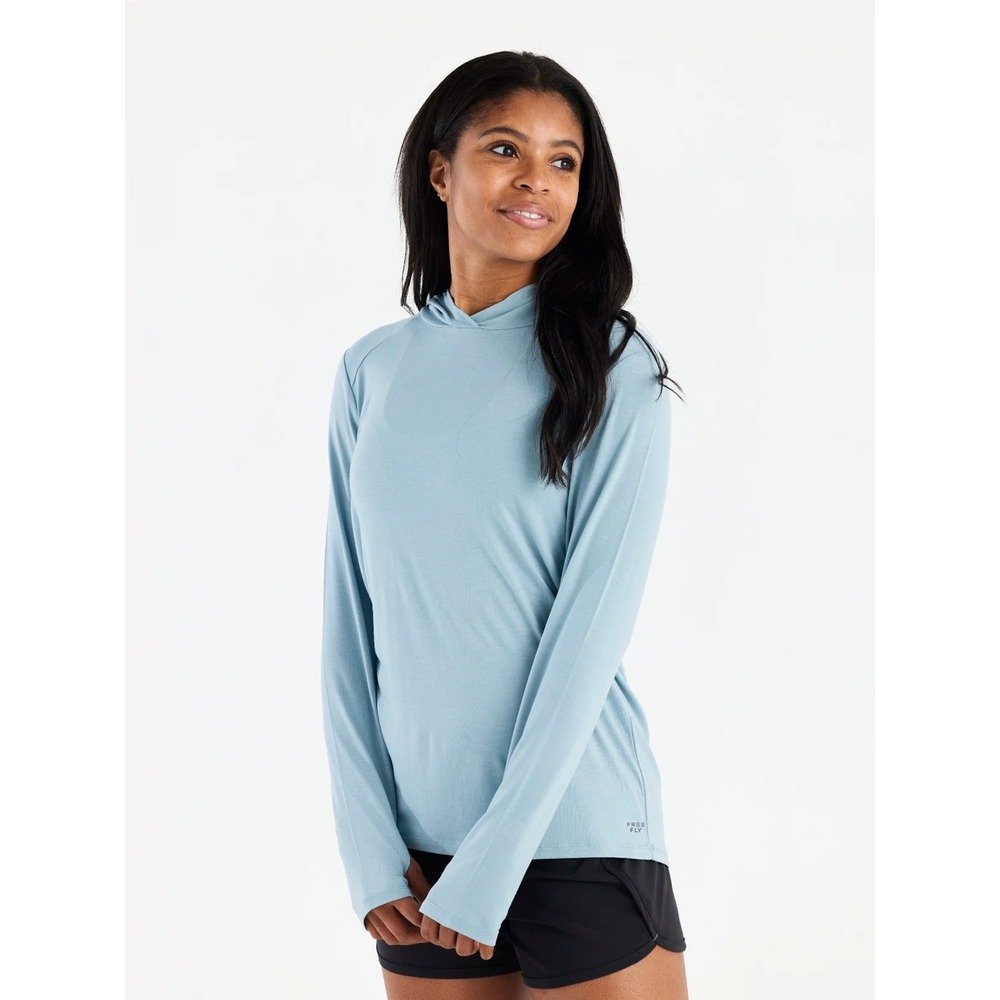 Free Fly Bamboo Shade Hoodie II Ocean Mist XS New With Tags